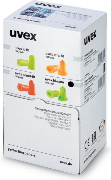 Uvex Gehörschutzstöpsel Hi-Com 2112095 Grün Snr 24 Db (21140)-M (100 Stück)