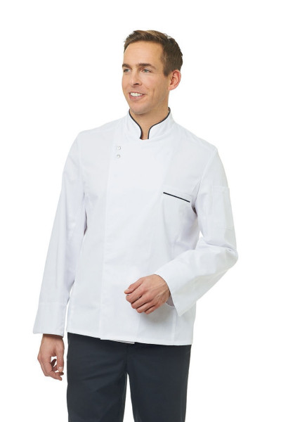 Leiber Herren Kochjacke 12/2756/0110 Weiß/Schwarz