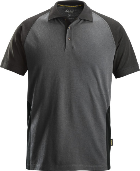 Snickers T-Shirt 2-Farben Poloshirt Stahlgrau/Schwarz