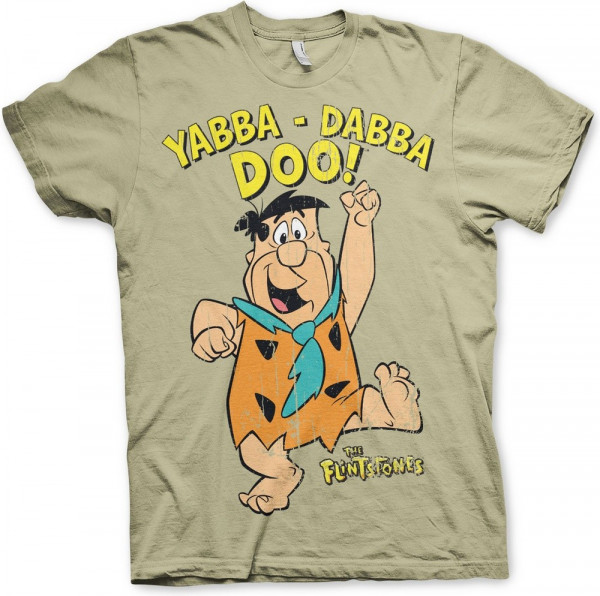 The Flintstones Yabba-Dabba-Doo T-Shirt Khaki