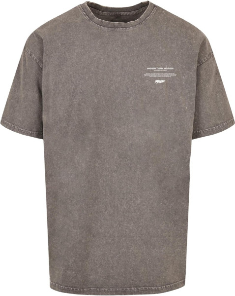 MJ Gonzales T-Shirt Higher Than Heaven V.2 Acid Washed Heavy Oversize Tee Asphalt