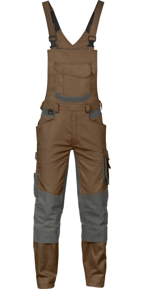 Dassy Arbeitslatzhose mit Stretch und Kniepolstertaschen Tronix PESCO41 Lehmbraun/Anthrazitgrau - Herren / Unisex
