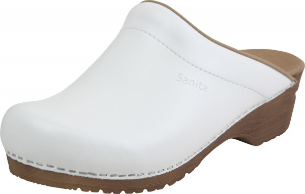 Sanita Damen Offener Clog Original-Sandra Open White