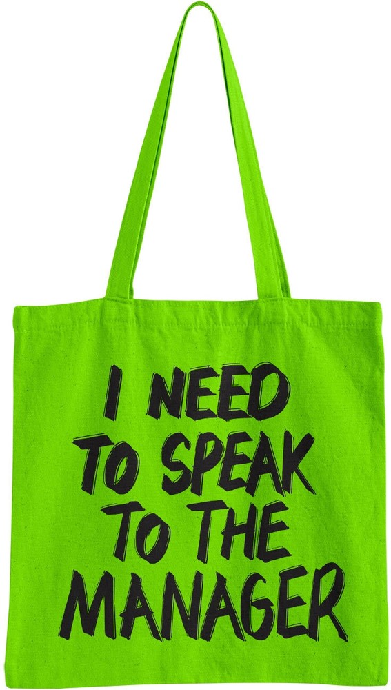 Hybris I Need To Speak To The Manager Tote Bag Tragetasche Grün - Herren / Unisex