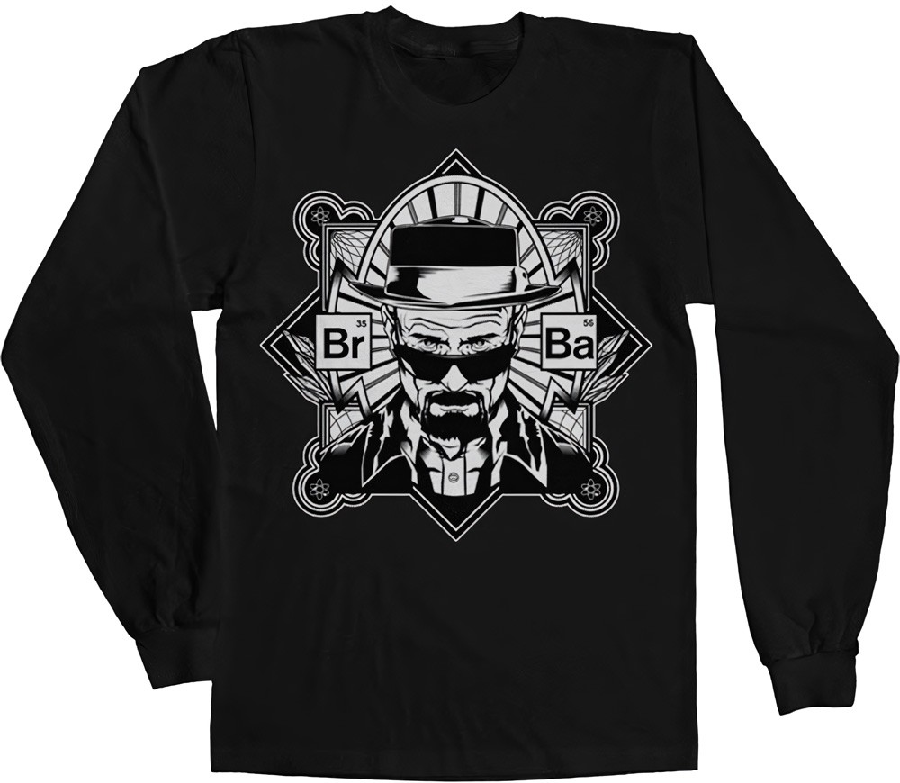 Breaking Bad Br-Ba Heisenberg LS T-Shirt Schwarz - Herren / Unisex