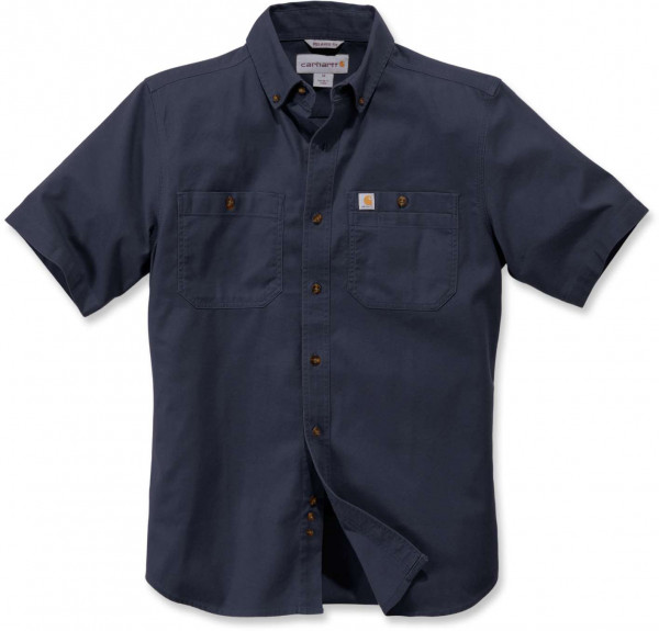 Carhartt Herren Shirt Lw Rigby Solid S/S Shirt Navy