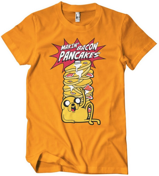 Adventure Time Makin' Bacon Pancakes T-Shirt Orange