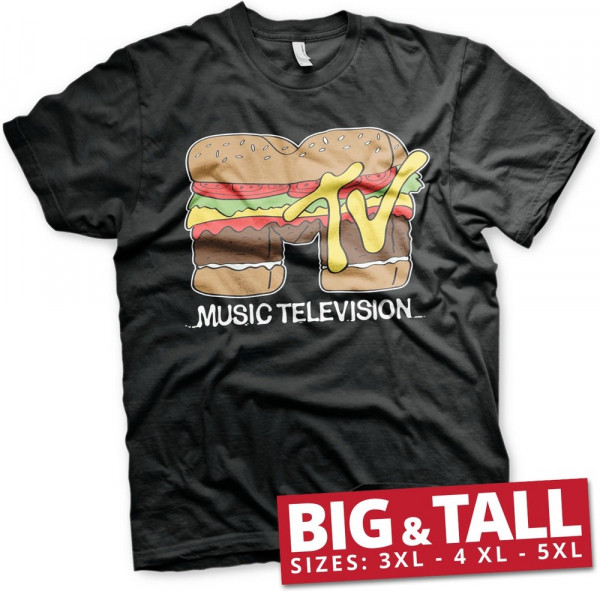 MTV Hamburger Big & Tall T-Shirt Black