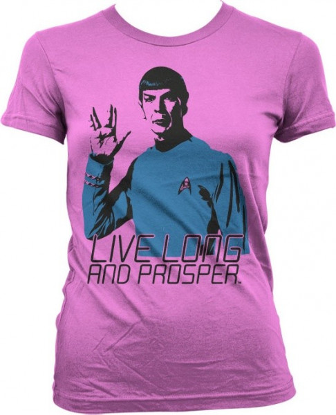 Star Trek Live Long And Prosper Girly T-Shirt Damen Pink