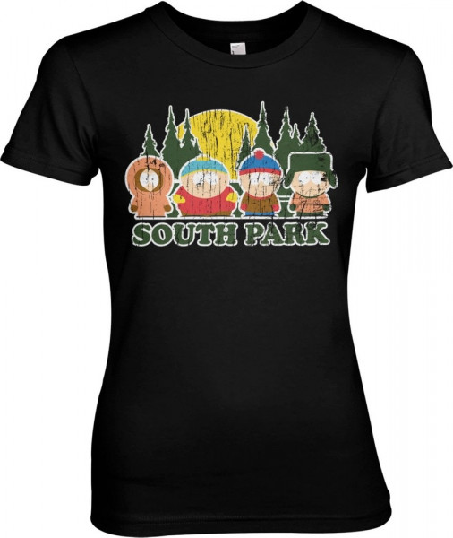 South Park Distressed Girly Tee Damen T-Shirt Black