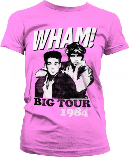 Wham! Big Tour 1984 Girly Tee Damen T-Shirt Pink