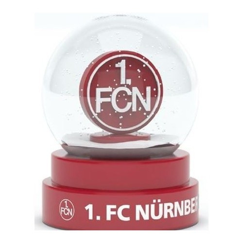 1. FC Nürnberg Schneekugel Logo Fussball Rot