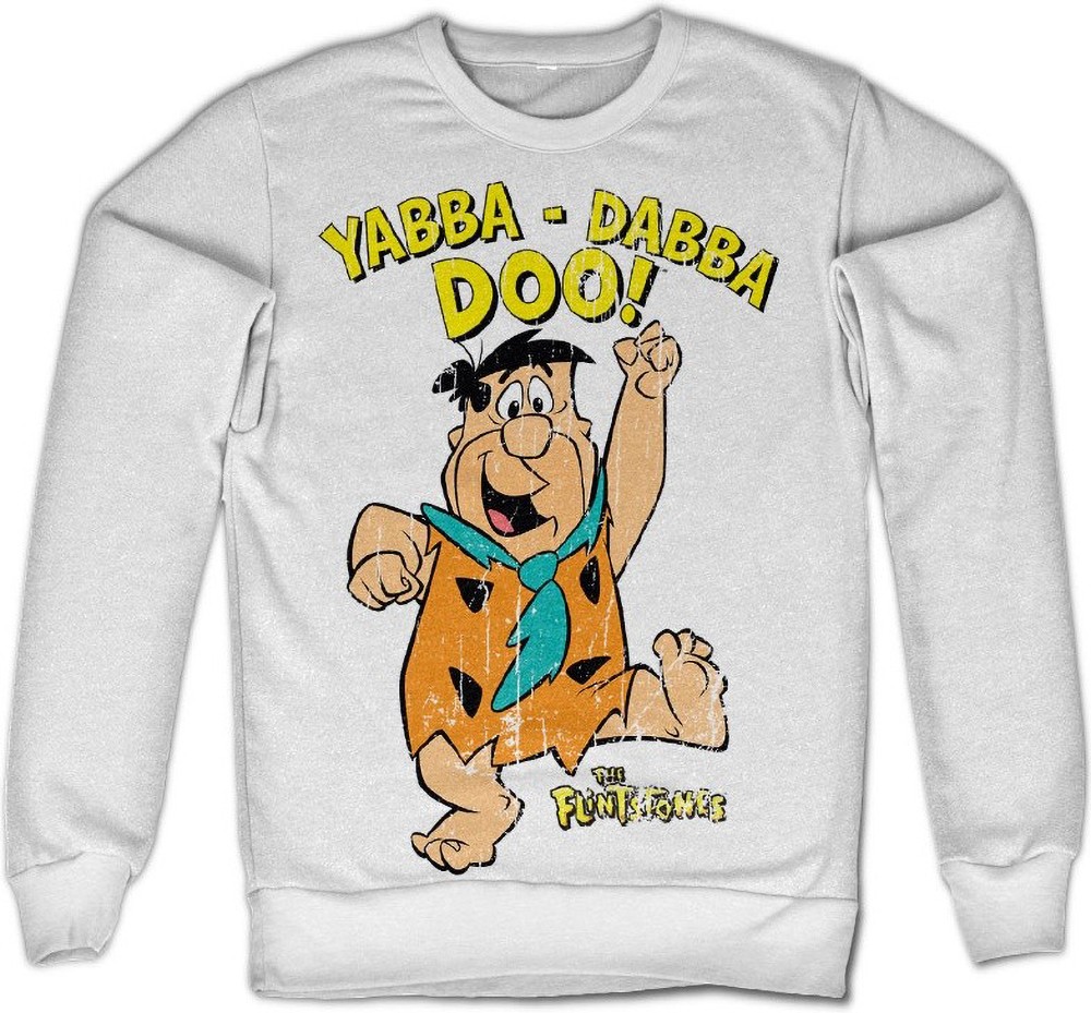 The Flintstones Yabba-Dabba-Doo Sweatshirt Weiß - Herren / Unisex
