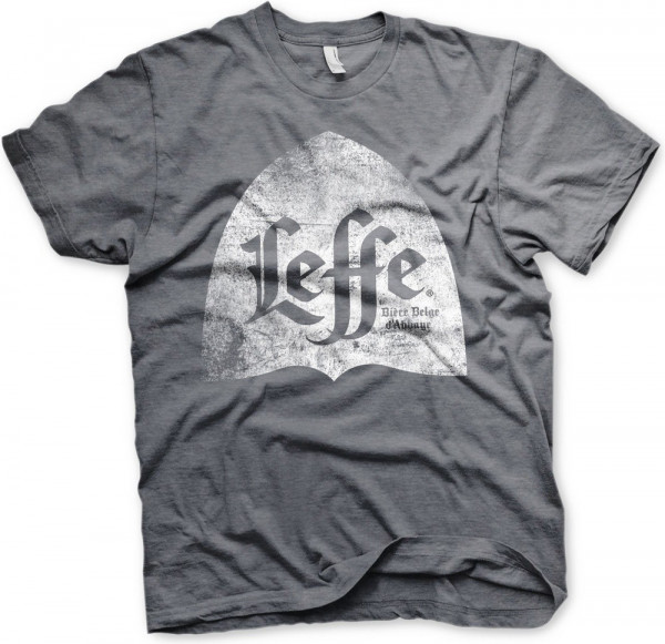 Leffe Distressed Alcove Logo T-Shirt Dark-Heather