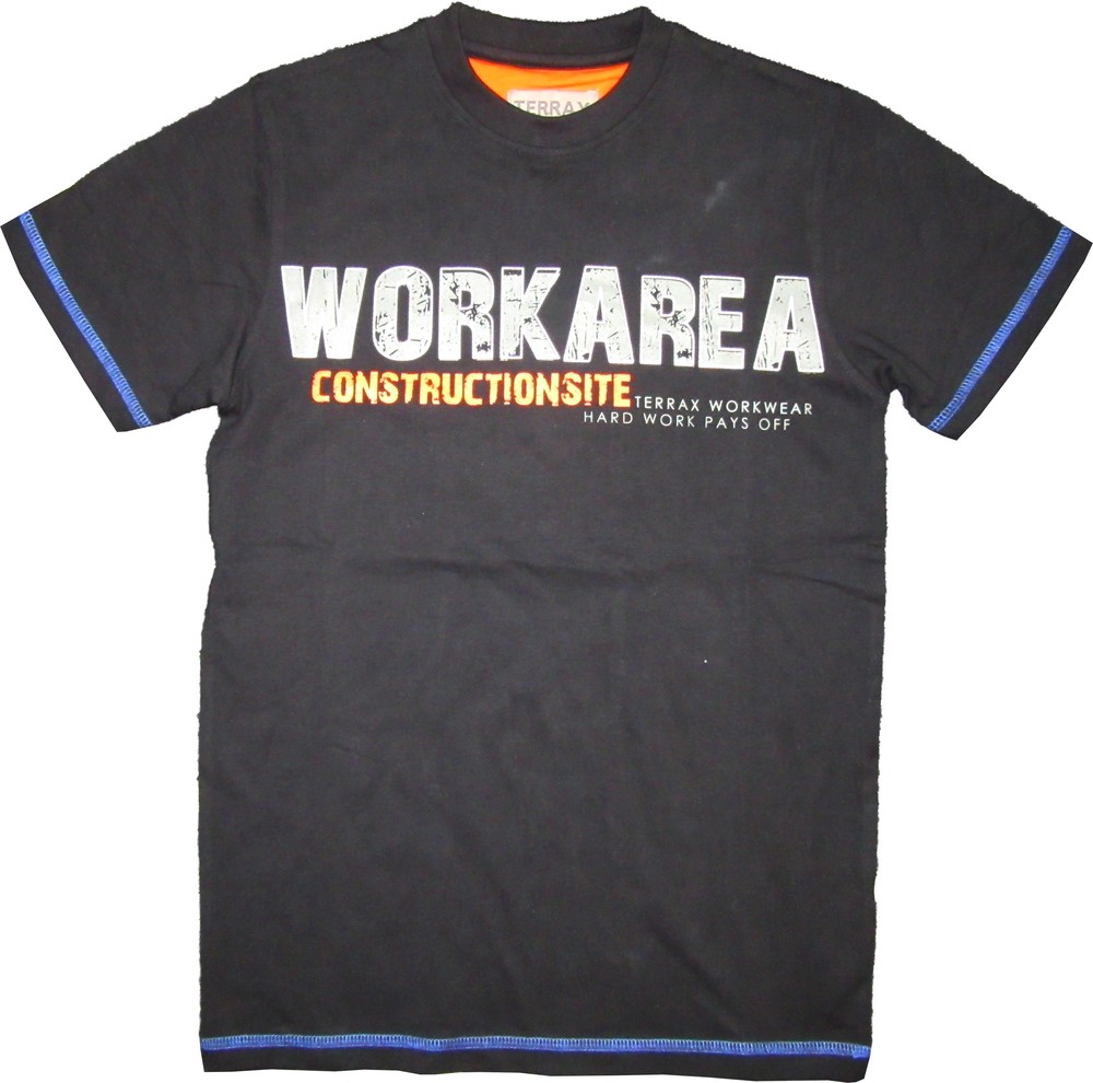 Terrax Workwear Kinder T-Shirt Schwarz/Marine - Herren / Unisex
