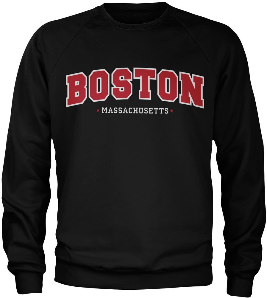 Hybris Boston Massachusetts Sweatshirt Schwarz - Herren / Unisex