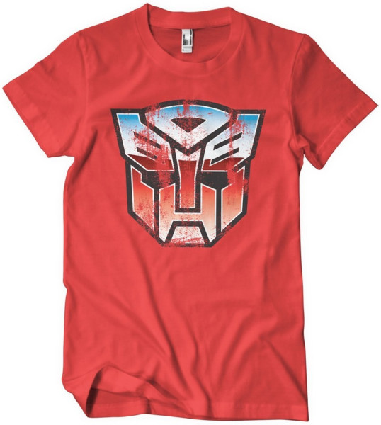 Transformers Distressed Autobot Shield T-Shirt Red