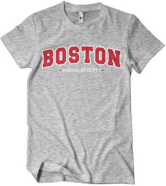 Boston Massachusetts T-Shirt Heather-Grey