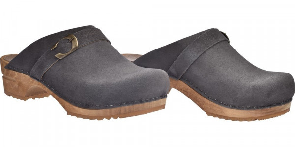 Sanita Clogs Damen Clog offen Wood-Hedi Open Grey