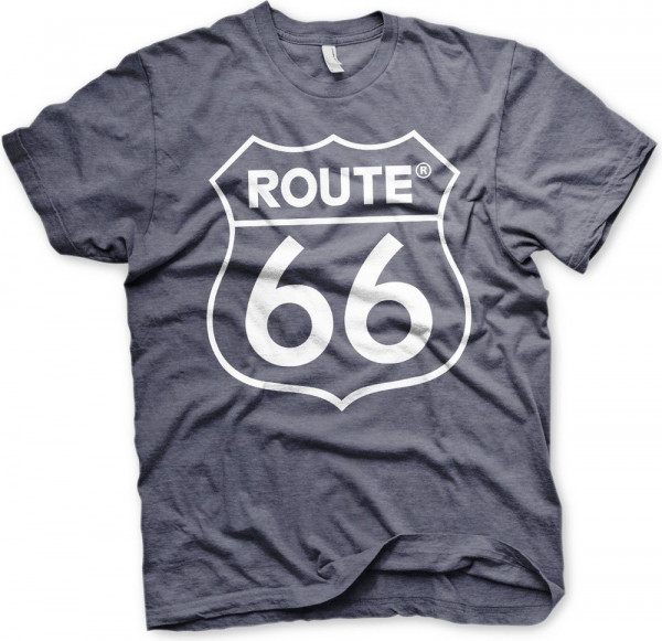 Route 66 Logo T-Shirt Navy-Heather