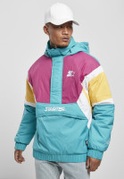 Starter Black Label Jacke Starter Color Block Half Zip Retro Jacket Lake Blue/S Pnk/By/White