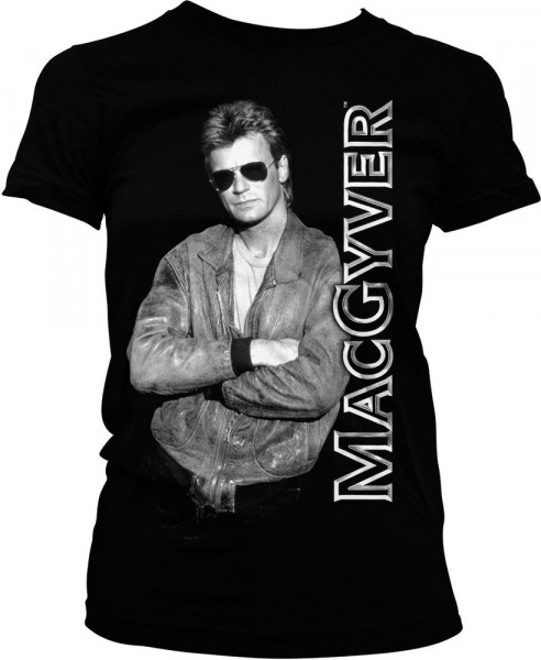 Cool MacGyver Girly Tee Damen T-Shirt Black