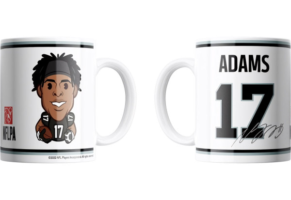 Las Vegas Raiders Davante Adams Emoji Jumbo-Tasse 440 ml American Football NFL Schwarz-440 ml