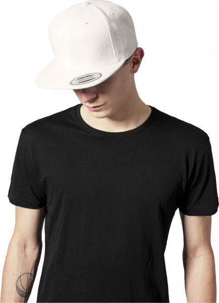 Flexfit Cap Melton Wool Snapback White
