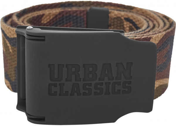 Urban Classics Gürtel Woven Belt Rubbered Touch UC Wood Camouflage