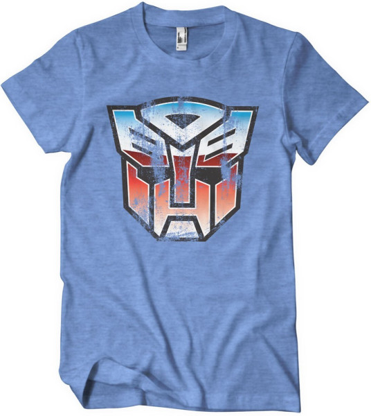 Transformers Distressed Autobot Shield T-Shirt Blue/Heather