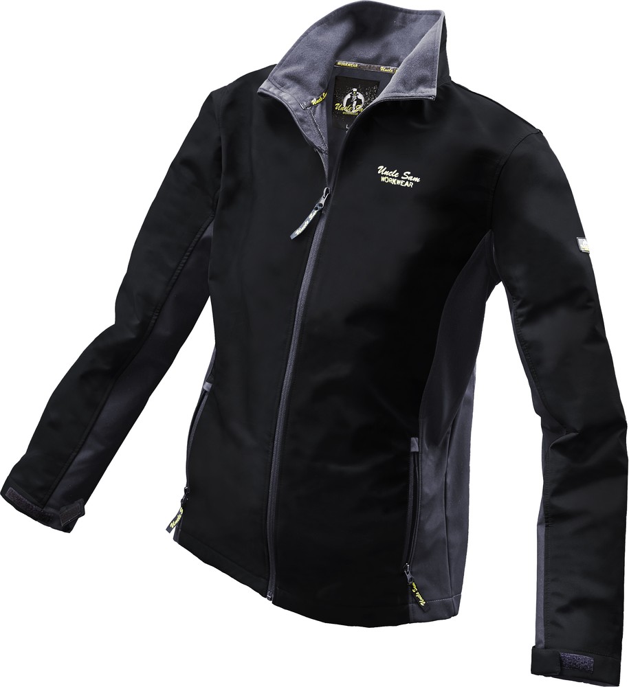 Uncle Sam Softshelljacke Anthrazit/Schwarz - Herren / Unisex