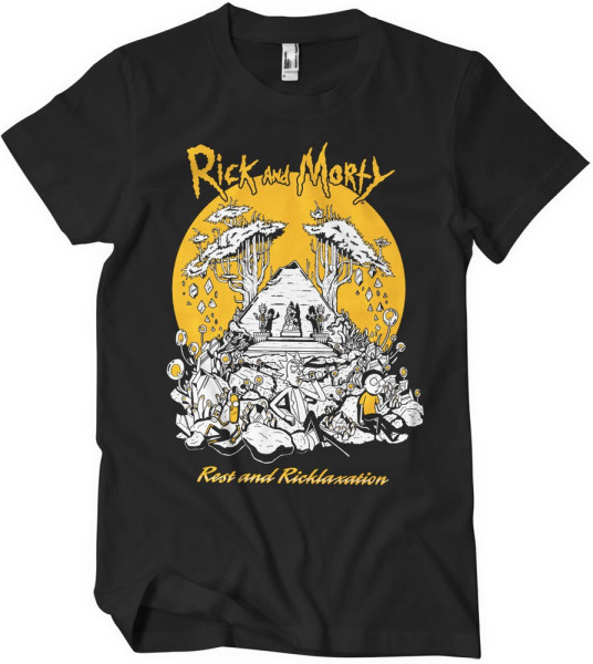 Rick And Morty Rest And Ricklaxation T-Shirt Black