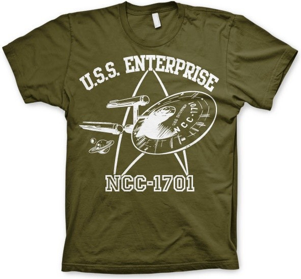 Star Trek U.S.S. Enterprise T-Shirt Olive