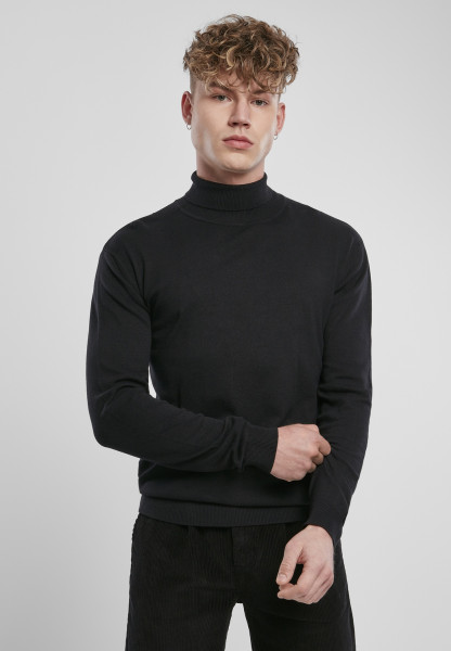 Urban Classics Sweatshirt Basic Turtleneck Sweater Black