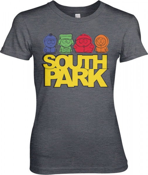 South Park Sketched Girly Tee Damen T-Shirt Dark-Heather