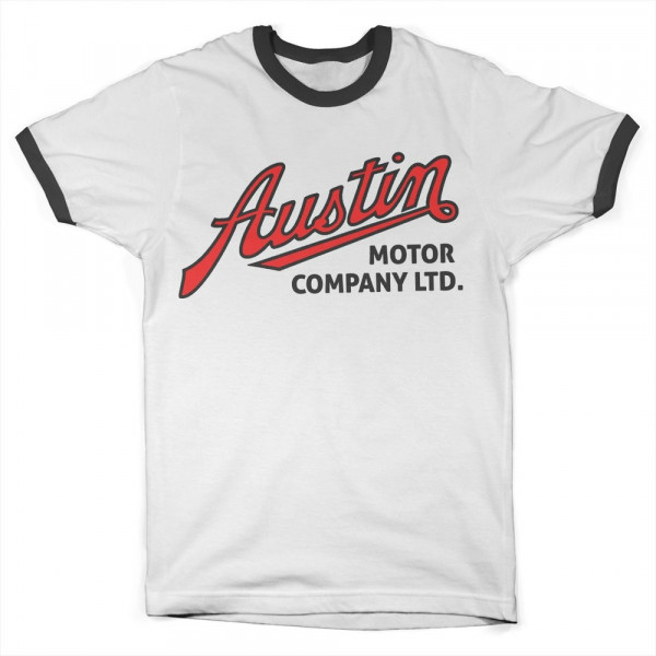 Austin Healey Austin Motor Company Ringer Tee T-Shirt White-Black