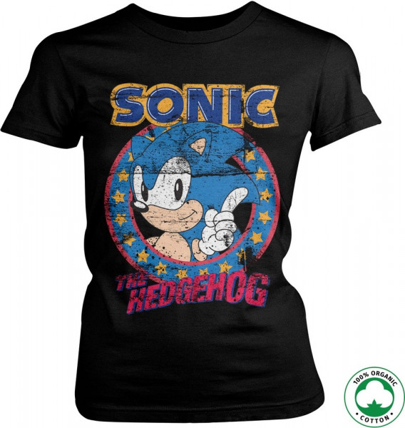 Sonic The Hedgehog Organic Girly T-Shirt Damen Black