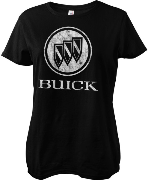 Buick Damen T-Shirt Distressed Logo Girly Tee GM-5-BUICK005-H54-1