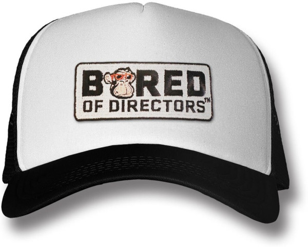 Bored Of Directors Logo Trucker Cap White/Black