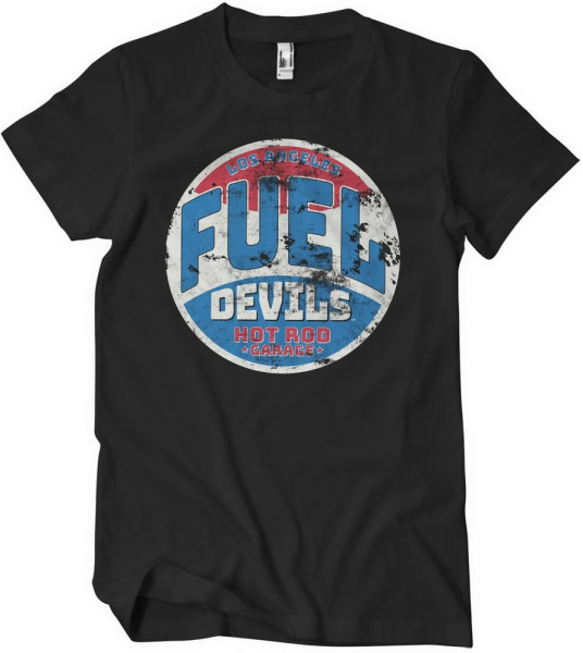 Fuel Devils Hot Rod Garage Patch T-Shirt Black