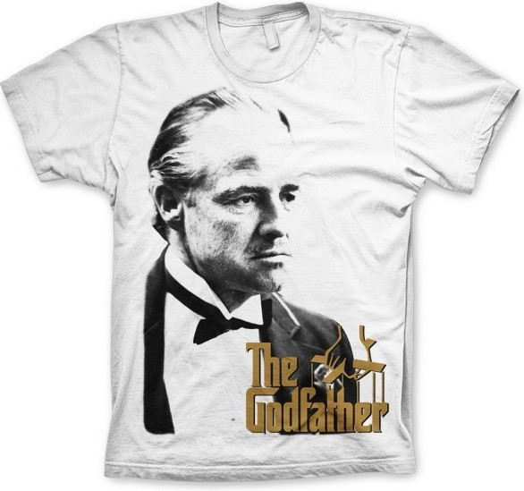 The GodFather, Don With Gold Logo T-Shirt White