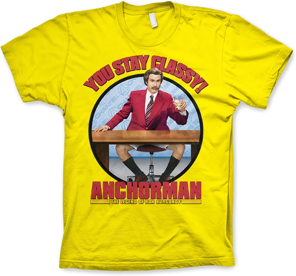Anchorman You Stay Classy T-Shirt Gelb - Herren / Unisex