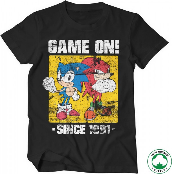 Sonic The Hedgehog Sonic Game On Since 1991 Organic Tee T-Shirt Black