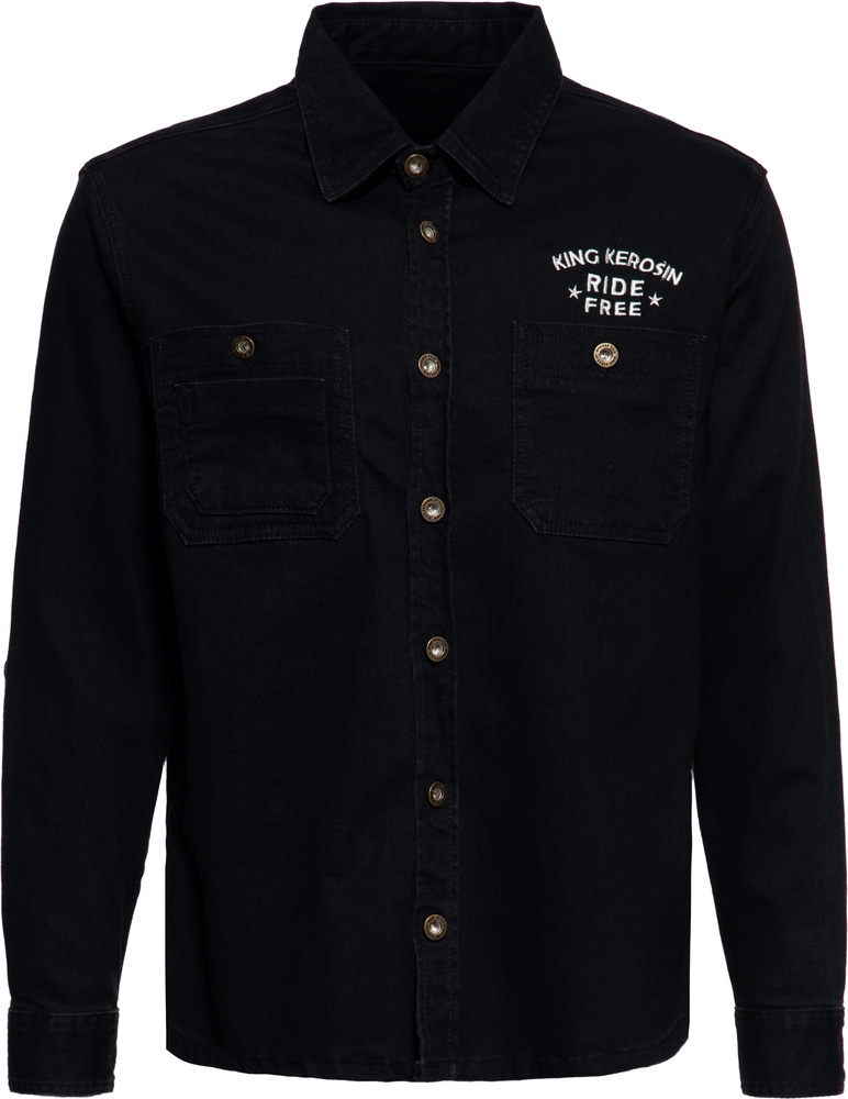 King Kerosin Workwear Denim Hemd "Ride Free" KKI35021 - Herren / Unisex