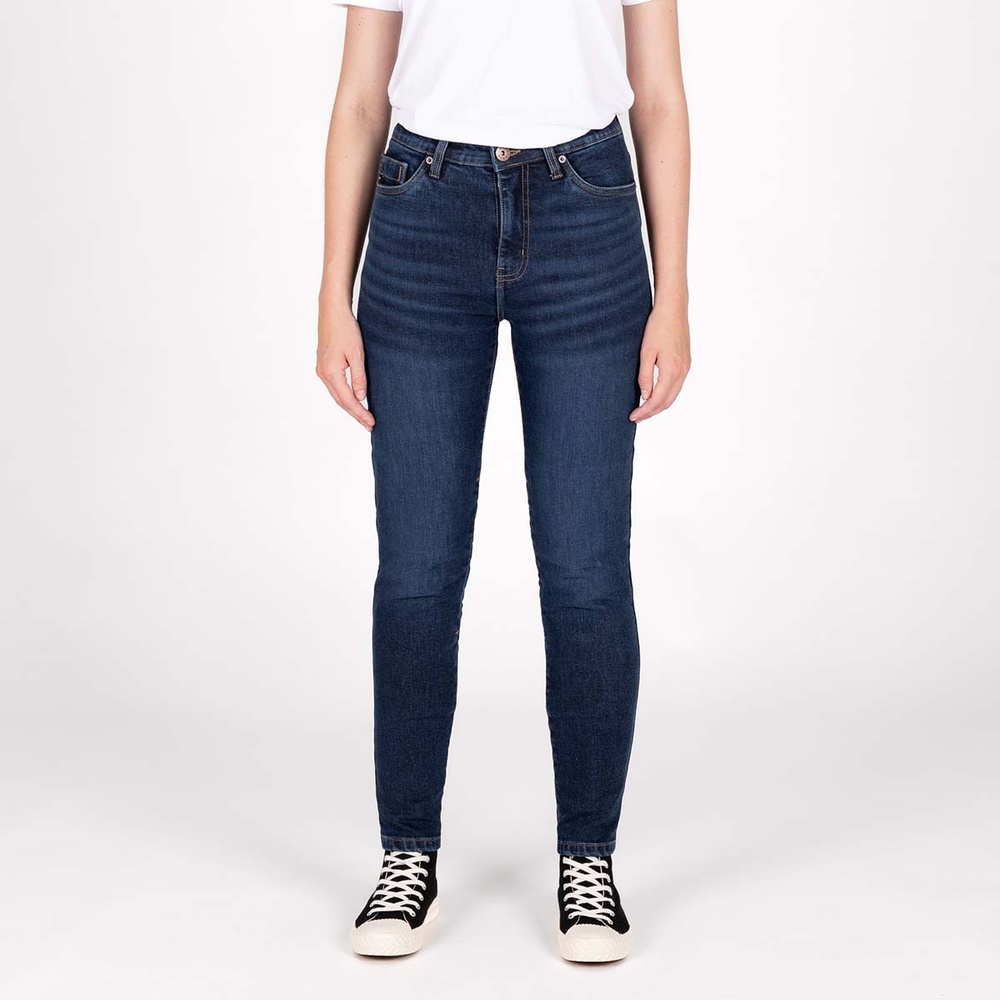 Knox Damen Motorrad Jeanshose Women'S Colton Skinny Short 69304 Stone Wash Indigo-S/10 - Damen