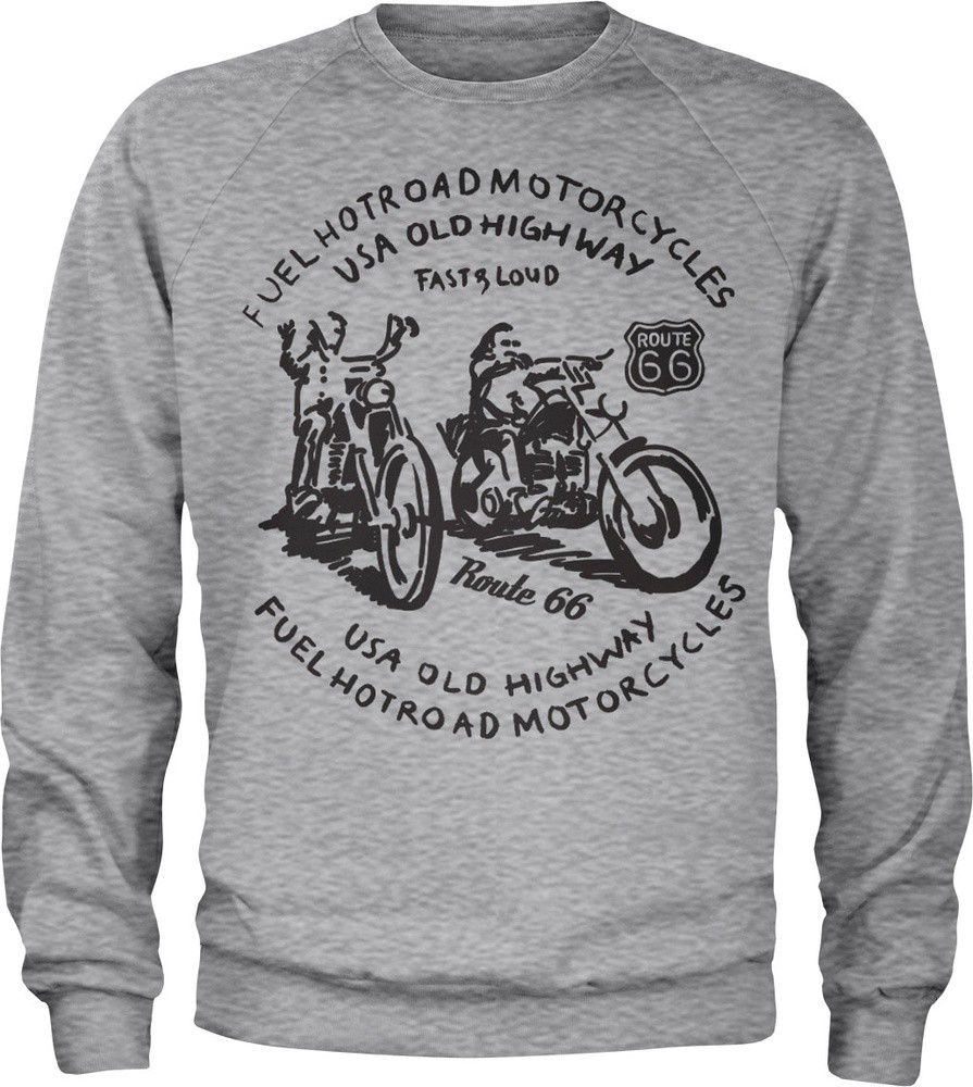 Route 66 Fuel Sweatshirt Heather-Grau - Herren / Unisex