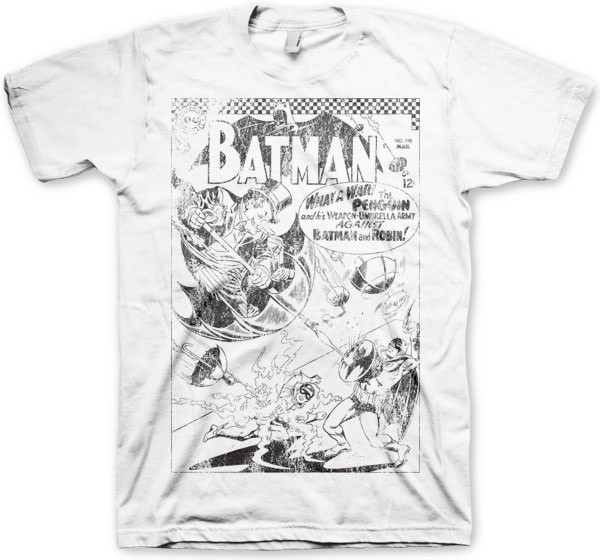 Batman Umbrella Army Distressed T-Shirt White