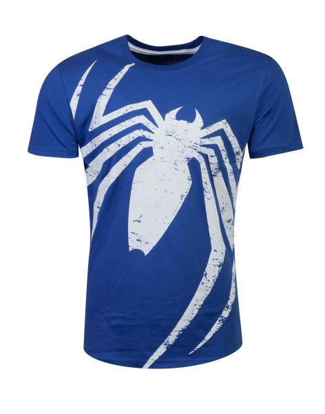 Spiderman - Acid Wash Spider T-Shirt Blue
