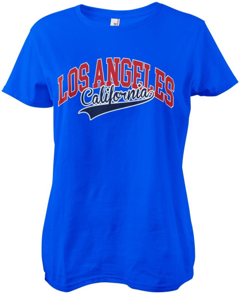 Hybris Los Angeles California Girly Tee Damen T-Shirt Blue