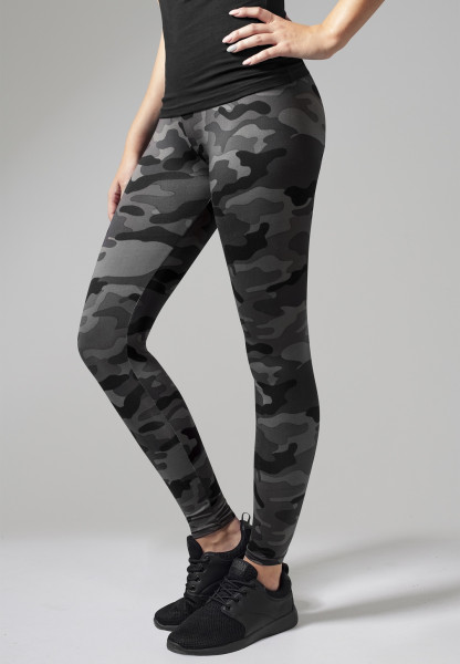 Urban Classics Women Leggings Ladies Camo Leggings Dark Camouflage